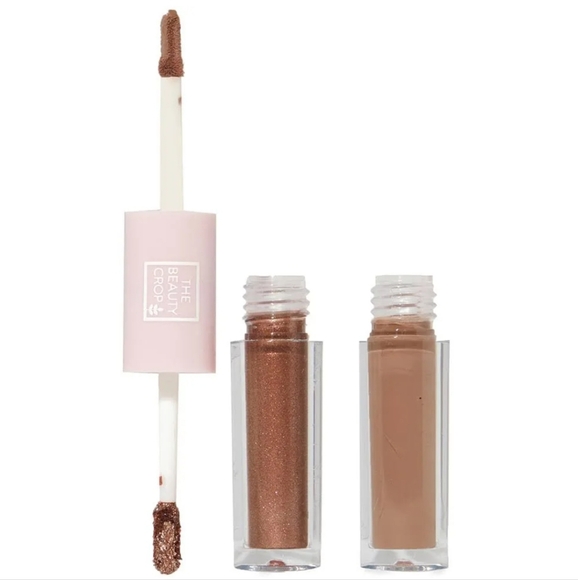 The BEAUTY CROP LIQUID EYESHADOW DUO Cinnamon & Fudge - Picture 2 of 5